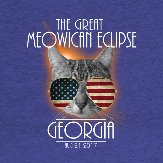 The Great Meowican Eclipse Shirt - Total Eclipse Shirt, Totality Georgia Shirt, Solar Eclipse 2017 Merchandise, The Great American Eclipse T-Shirt T-Shirt by BlueTshirtCo